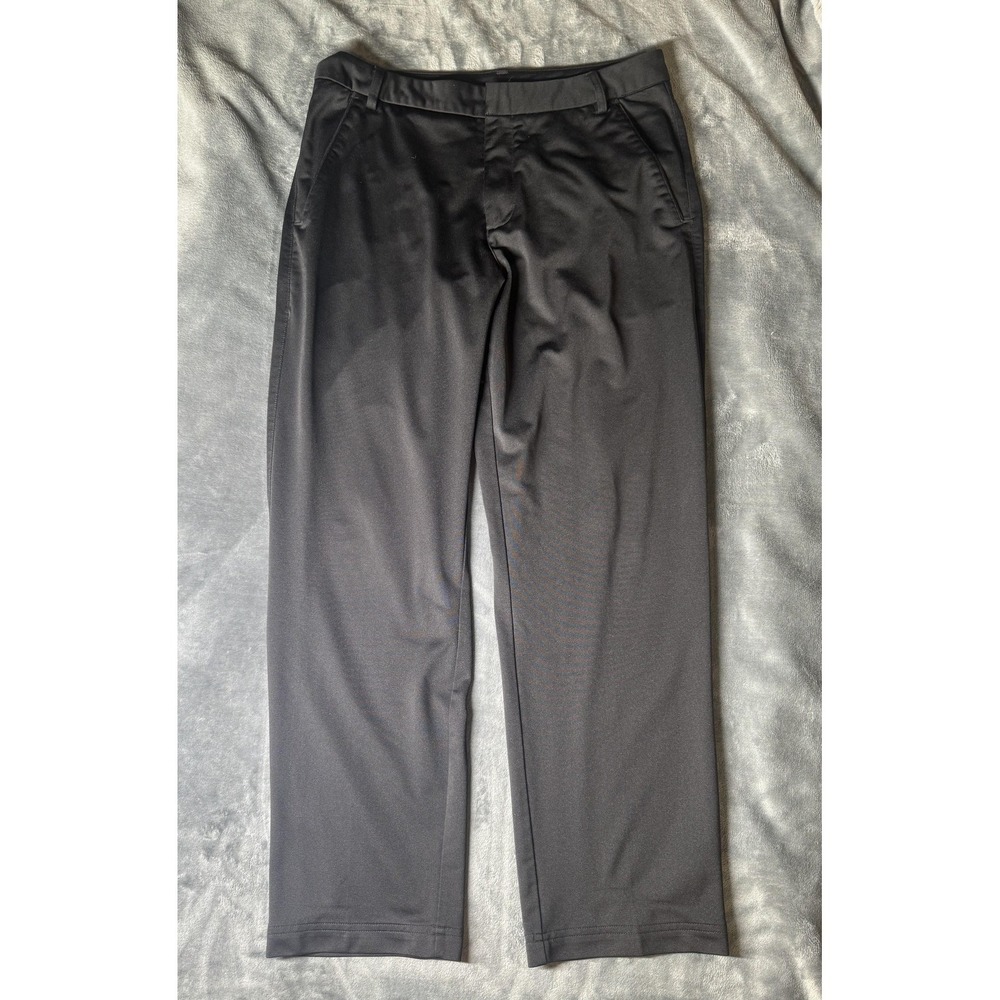 PUMA Pants Mens 34x31 Black PWRWARM Golf Thermal Straight Leg Khakis Casual